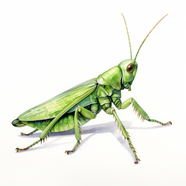 Foto detaillierte cricket-wasserfarben-clipart für digitales malen und papierhandwerk