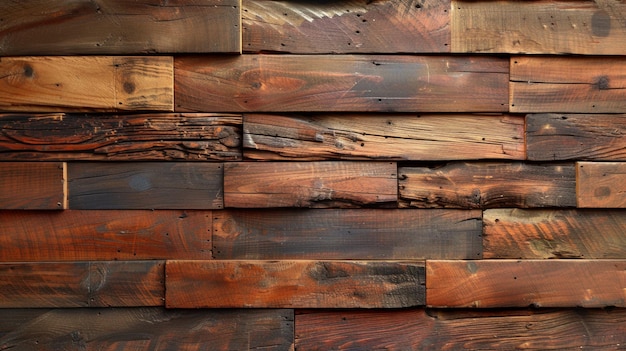 Detaillierte Textur von recyceltem Holzpanel mit alten Holzplatten mit einem natürlichen gealterten Aussehen Perfekt für die Schaffung eines rustikalen Hintergrunds auf Fußböden oder Wänden AI Generative