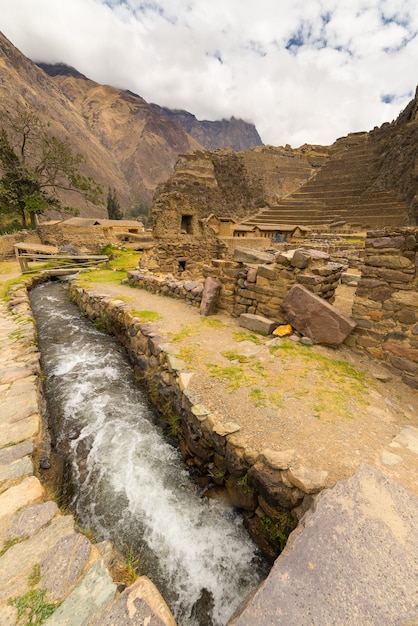 Details von Ollantaytambo, ehemalige Inkastadt, Peru