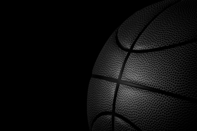 Detalhe aproximado da renderização 3d do fundo da textura da bola de basquete