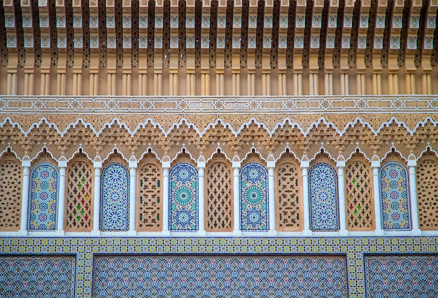Detalhe arquitectónico de fes, marrocos