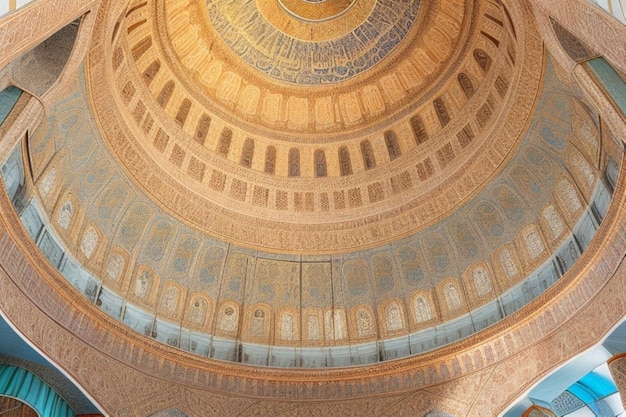 Detalhe arquitetônico de uma cúpula de mesquita