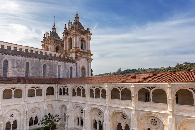 Detalhe arquitetônico Mosteiro católico de Alcobaça.