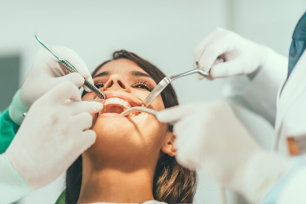 Detalhe da clínica de odontologia estética