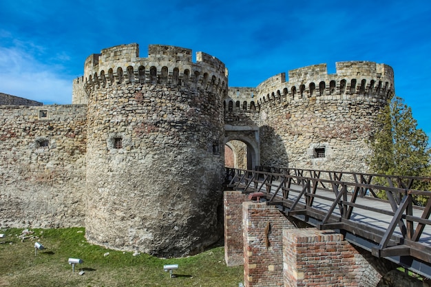 Detalhe da fortaleza de kalemegdan em belgrado, sérvia