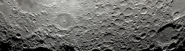 Detalhe da superfície lunar em mapas de fundo transparentes da Nasa