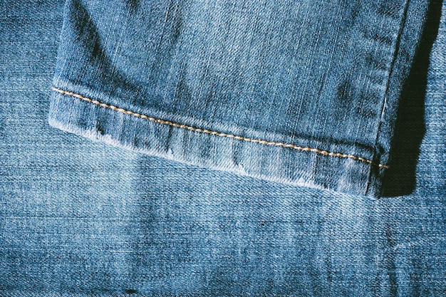 Detalhe de fundo de textura de jeans azul