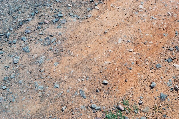 Detalhe de Gorund com pedras de grama e solo