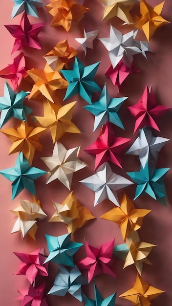 Detalhe de origami de página de papel