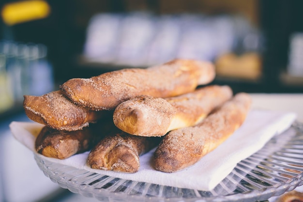 Detalhe de palitos de canela