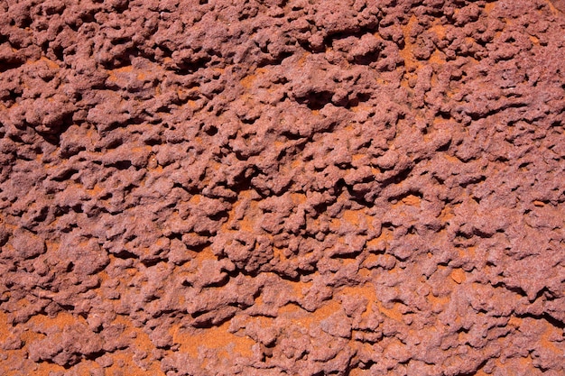 Detalhe de pedra vermelha do Arizona com areia do deserto laranja