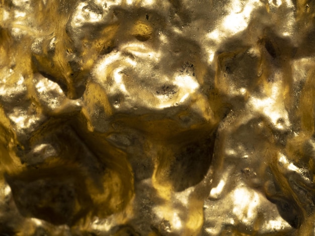 Detalhe de pepita de ouro natural