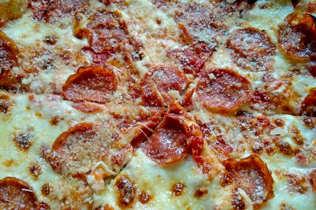 Detalhe de pizza deliciosa e fresca Fast-food