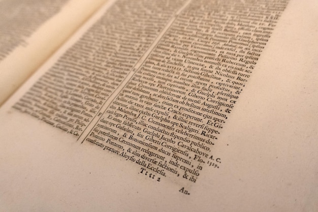 Detalhe de um livro latino medieval