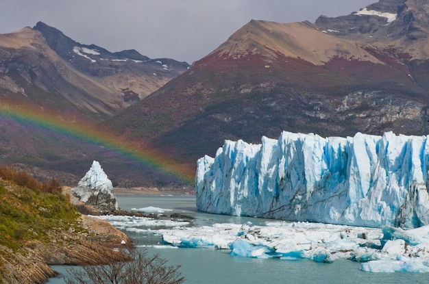 Detalhe de uma geleira da Geleira Perito Moreno na Argentina