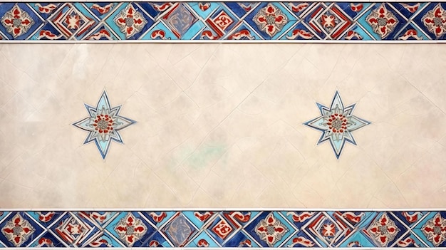Detalhe de uma parede de mosaico persa tradicional