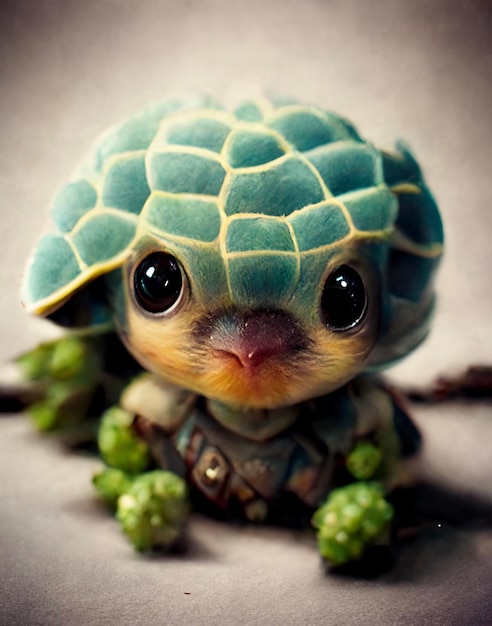 Detalhe de uma tartaruga de brinquedo