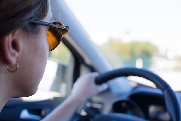 Foto detalhe do carro interior ou conceito de unidade