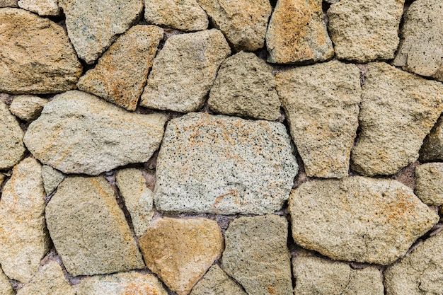 Detalhe do muro de pedra velho