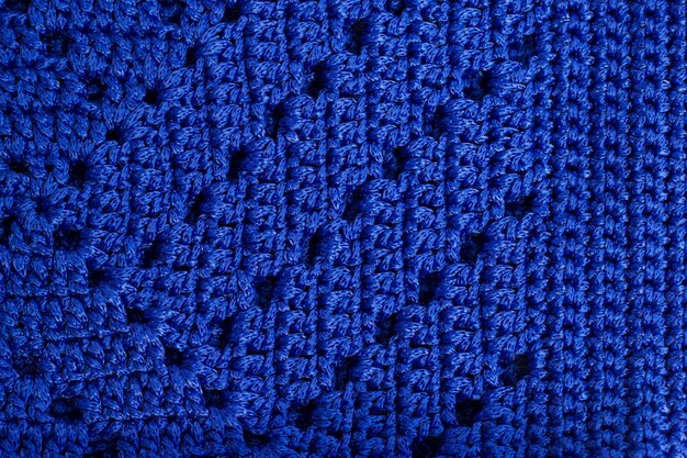 detalhe do saco de malha azul como fundo de textura