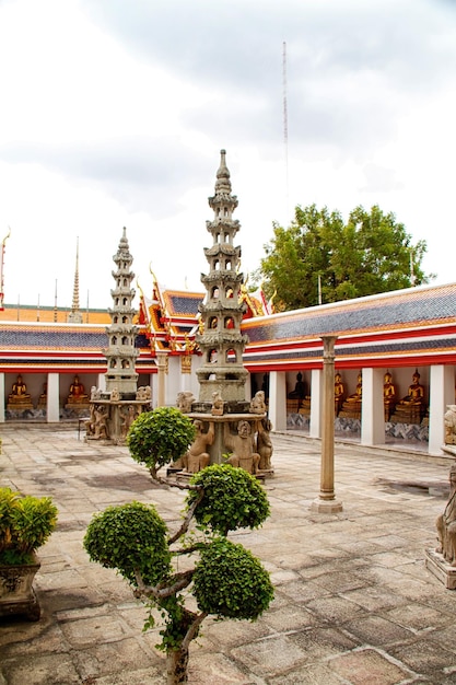 Detalhe do templo Tailândia Bangkok Wat Arun