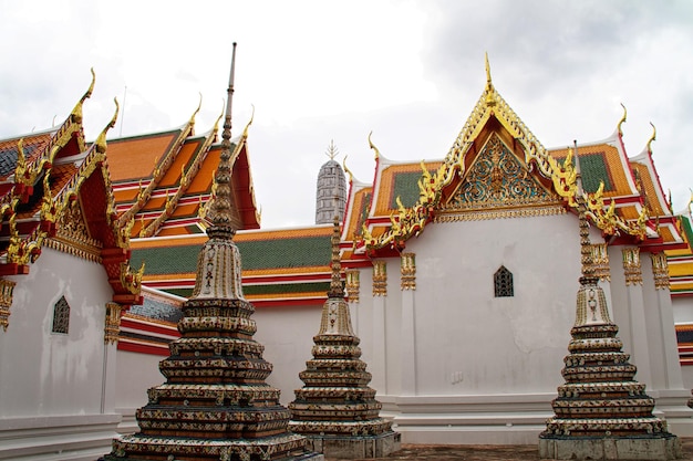 Detalhe do templo Tailândia Bangkok Wat Arun