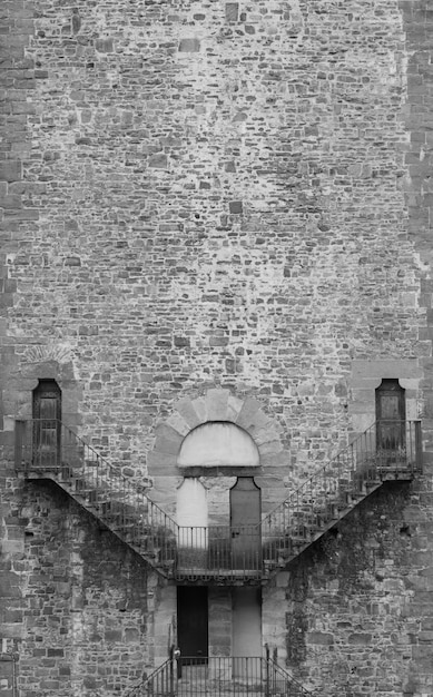 Detalhe exterior do edifício antigo em Florença Itália com estilo de arquitetura Escher