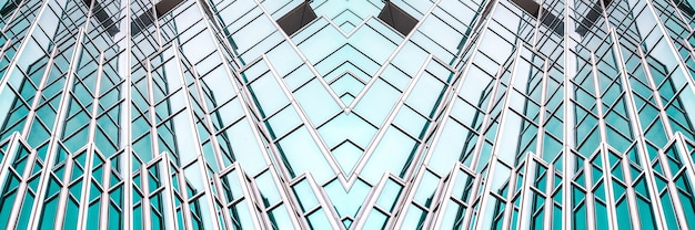 Detalhes da arquitetura Edifício moderno Fachada de vidro Plano de fundo empresarial
