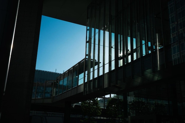 Detalhes da arquitetura Edifício Moderno Fachada de vidro