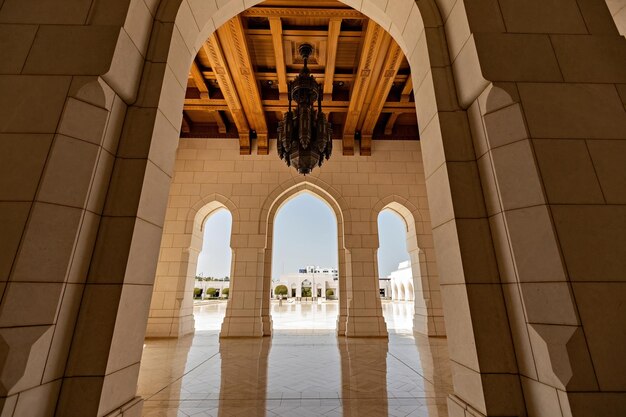 Detalhes da arquitetura Royal Opera House em Muscat Omã