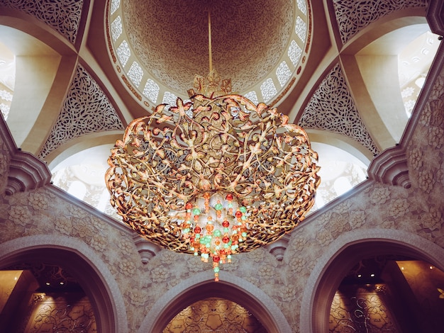 Detalhes da mesquita sheikh zayed em abu dhabi