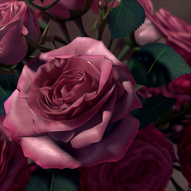 Detalhes de rosas de beleza