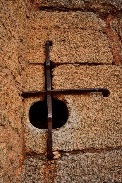 Foto detalhes de uma lacuna dos castillos de la calahorra.