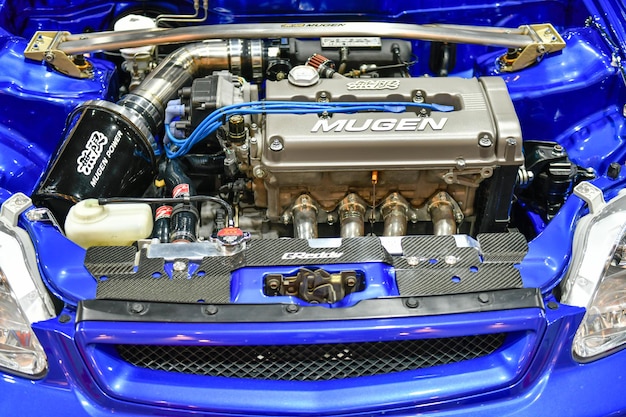 Detalhes do motor azul Modificação do motor turbo