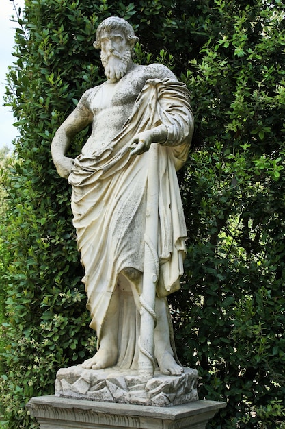 Detalhes dos jardins de Boboli em Florença Itália