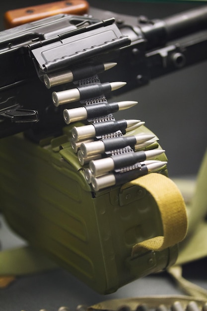 Detalle de la ametralladora - arma automática, antecedentes