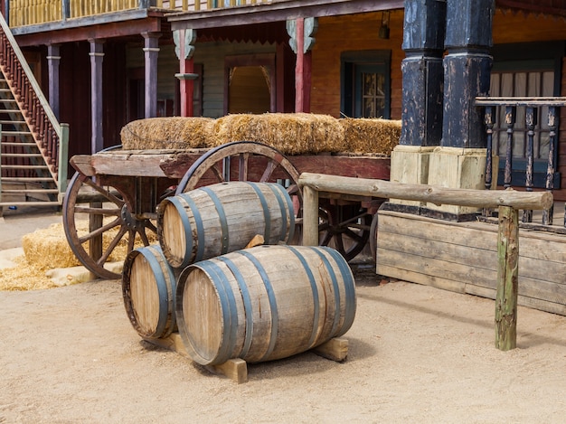 Detalle de un antiguo pueblo del Lejano Oeste