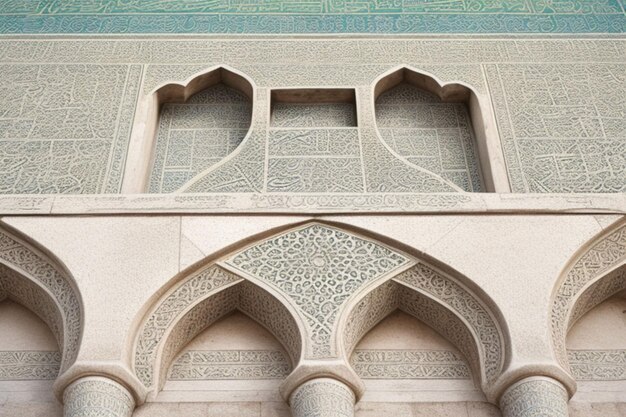 detalle arquitectónico de un fondo de construcción de una mezquita