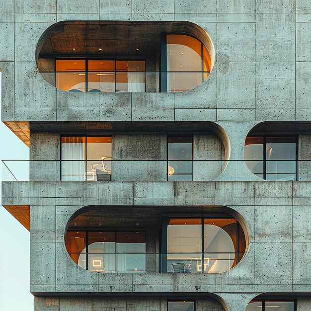 Foto detalle arquitectónico moderno del edificio