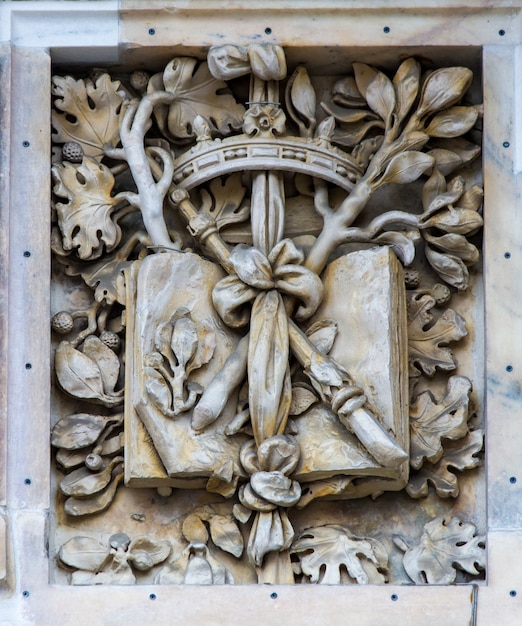 Detalle de la catedral de Milán, Italia