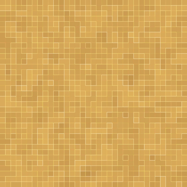 Detalle del edificio adornado de mosaico de cerámica abstracta de textura Mosiac de oro amarillo. Resumen de patrones sin fisuras. Piedras cerámicas de colores abstractos.