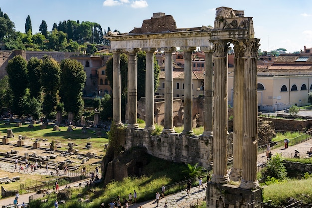 Detalle del Foro Romano en Roma, Italia