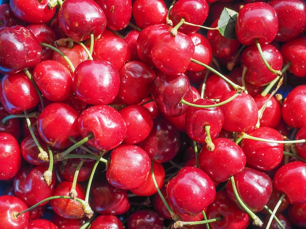 Detalle de fruta de cereza