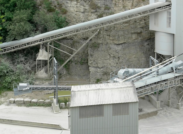 Foto detalle del molino de grava