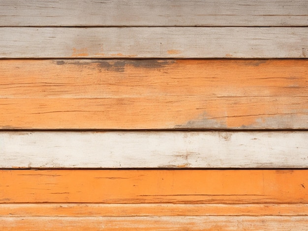 Detalle de pared vintage de tablones de color naranja desteñido