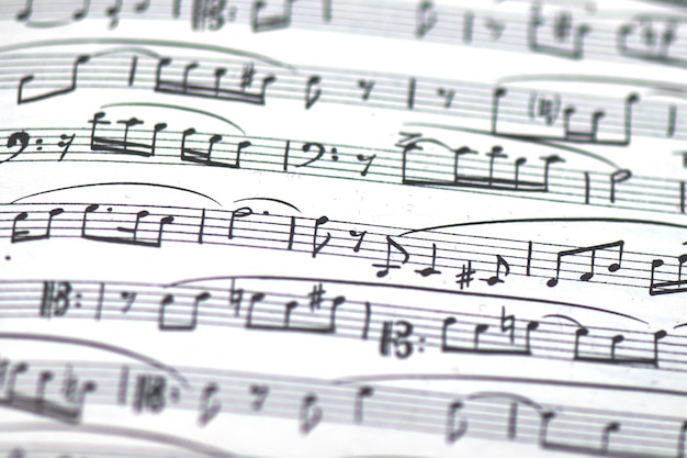 Detalle de la partitura musical