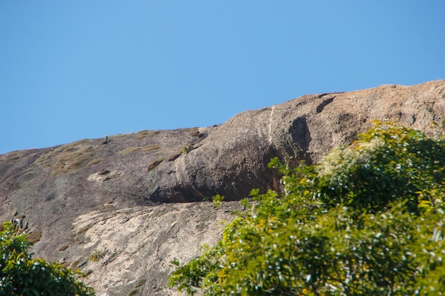 detalle de la piedra de la colina de Cantagalo en Ipanema en Río de Janeiro Brasil