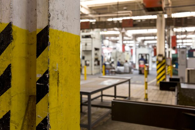 Detalle de primer plano de las estufas en la fábrica.