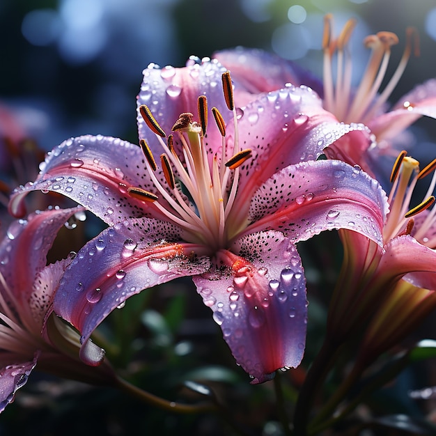 Detalle de primer plano de Lily con clasificación de colores profesional