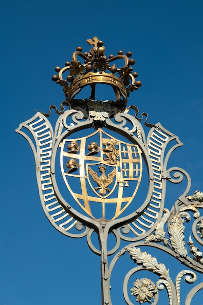 Foto detalle de la puerta del palacio de caza de stupinigi torino italia